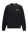 Off-white Mens Black Off-logo Crewneck Cotton Sweatshirt In Black