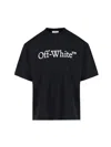 Off-white Oversized Black T-shirt With Contrasting Logo Print In Cotton In Black  
