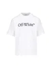 Off-white Cotton T-shirt With Frontal Logo Print In White