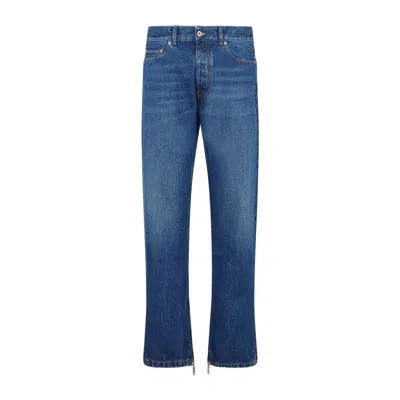 OFF-WHITE SKATE MEDIUM BLUE COTTON JEANS