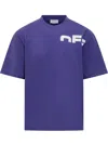 Off-white Short-sleeved T-shirt With Logo In Purple