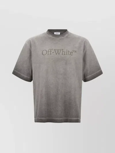 Off-white T-shirt With Logo In Gray