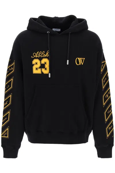Off-white Skated Hoodie With Ow 23 Logo In Black/gold