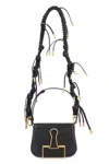 Off-white Skeleton Binder Leather Shoulder Bag In Black