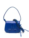 Off-white Skeleton Binder Leather Shoulder Bag In Blue