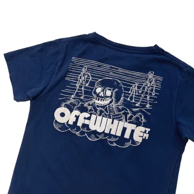 Pre-owned Off-white Skeletons Blue T Shirt