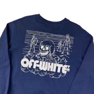 Pre-owned Off-white Skeletons Sweatshirt In Blue