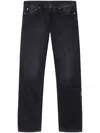 Off-white Straight Trousers With Five-pocket And Loops In Black