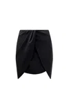 Off-white Wo Twist Wool Miniskirt In Black