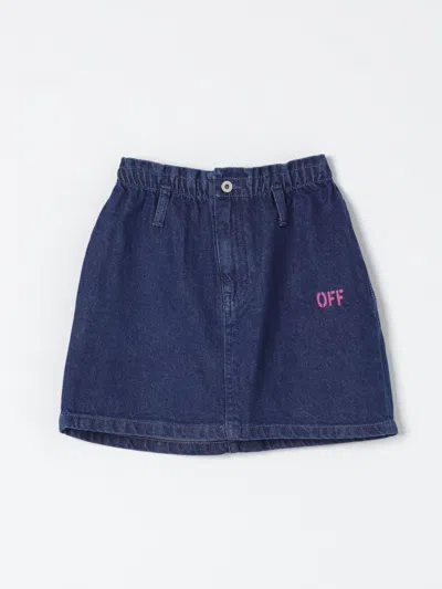 Off-white Skirt Off White Kids Kids Color Denim