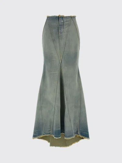 OFF-WHITE 半身裙 OFF-WHITE 女士 颜色 蓝色,H53011009