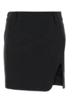 Off-white Off White Black Drill Mini Skirt In Blackblac