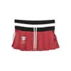 Off-white Pleated Skirt With Drawstring In Red