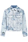 OFF-WHITE SKY METEOR DENIM JACKET WITH CUT-OUTS