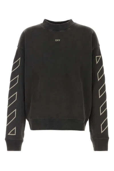 Off-white Slate Cotton Oversize Sweatshirt