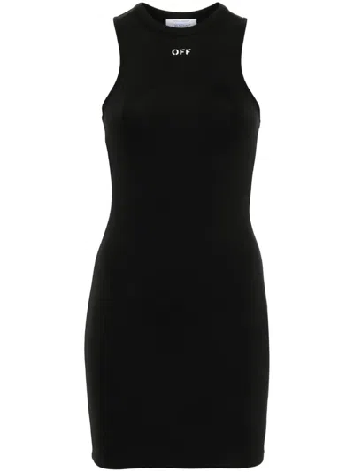 OFF-WHITE SLEEK AND SPORTY BLACK ROWING DRESS FOR WOMEN