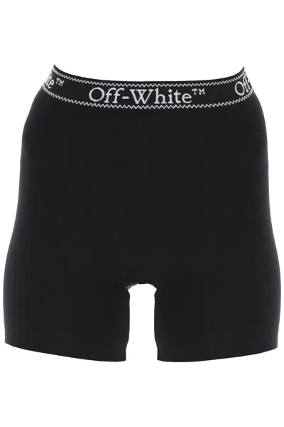 Off-white Sleek And Stylish Women's Sport Shorts For Ss24 In Black