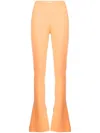 Off-white Sleek Flared Trousers In Orange