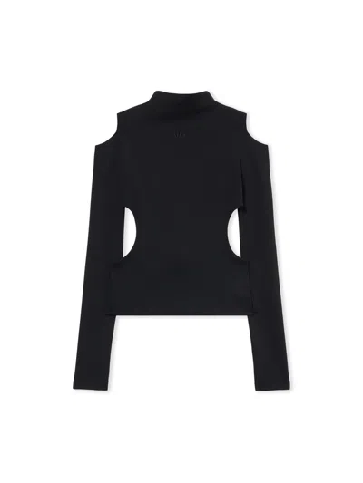 Off-white Sleek Meteor Cut-out Long-sleeved Jumper In Blue