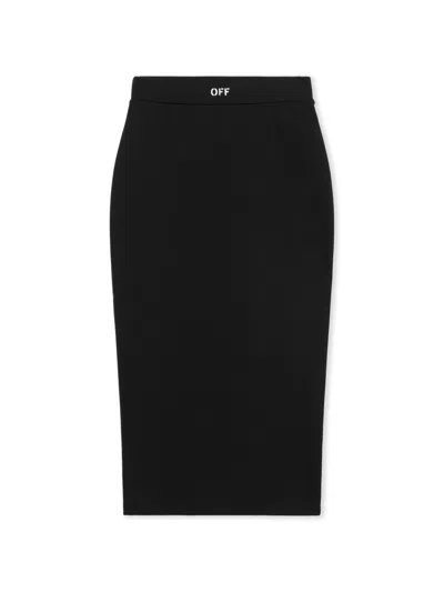OFF-WHITE SLEEK MIDI SKIRT
