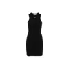 Off-white Sleek Rowing Logo-print Mini Dress In Black