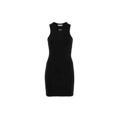 OFF-WHITE SLEEK ROWING LOGO-PRINT MINI DRESS