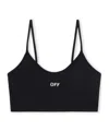 Off-white Stylish Cropped Spaghetti Strap Top In Black