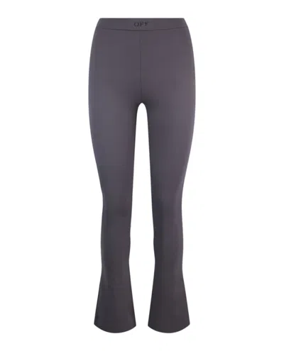 Off-white Sleek Split Leggings In Grey