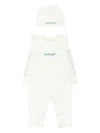 Off-white Sleeve-graphic Babygrow Set In Animal Print