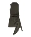 Off-white Sleeveless Dress In Green