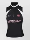 Off-white Sleeveless Top Featuring Contrast Panels In Black