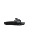 Off-white Bookish Sponge Logo-embroidered Slides In Black