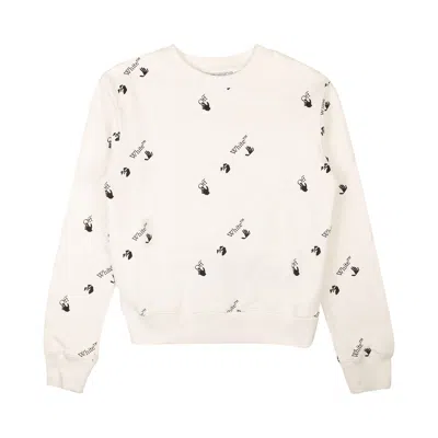Pre-owned Off-white Slim Allover Crewneck 'white'
