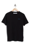 Off-white Slim Fit Arrow Logo Cotton Graphic T-shirt In Black