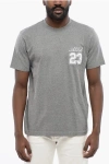 Off-white Slim Fit Crewneck T-shirt With Embroideries
