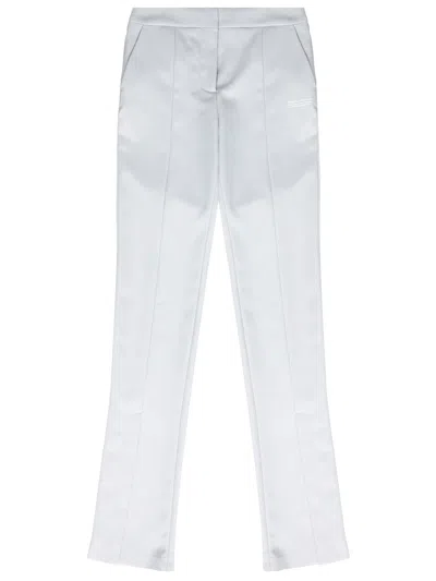 Off-white Slim Fit Ice-colored Corporate Tech Pants For Women In Grey