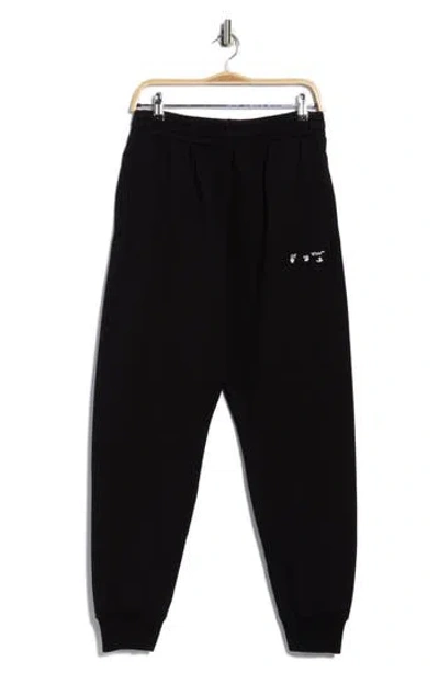 Off-white Slim Fit Logo Sweatpants In Black