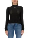 Off-white Black Black Mesh Design Top In White