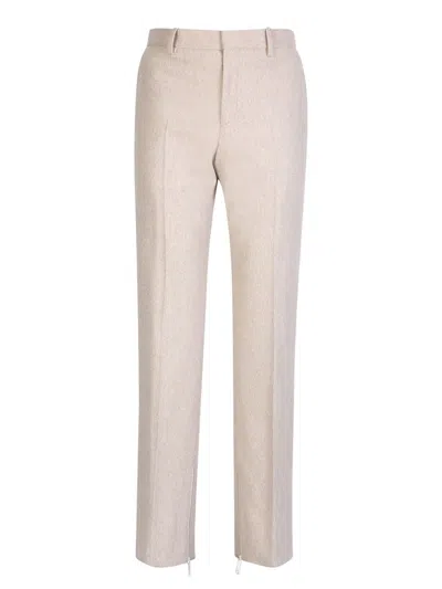 Off-white Slim Fit Pants In Powder