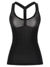 Off-white Slim-fit Ribbed Tank Top With Suspender Straps In Black