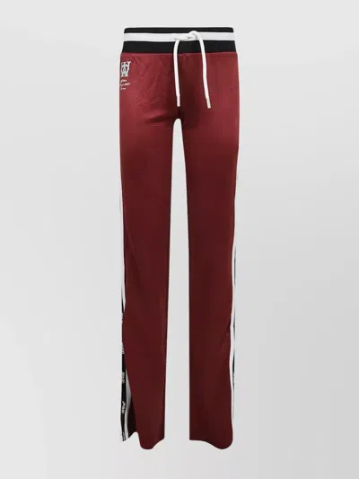 OFF-WHITE SLIM FIT TRACK PANTS WITH SIDE STRIPES