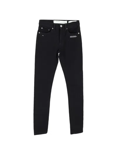 Pre-owned Off-white Slim-fit Trousers In Black
