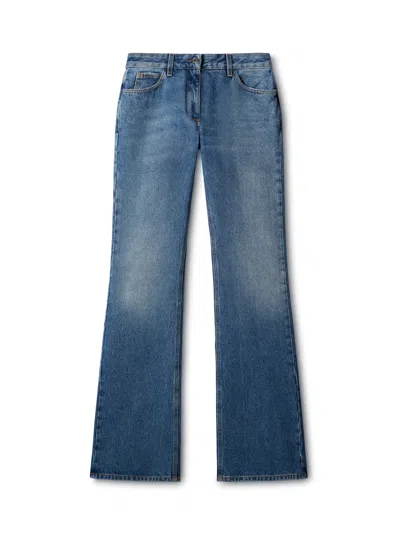Off-white Slim Flared 5pkt Pants In Blue