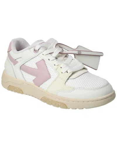 Off-white ™ Slim Out Of Office Leather & Mesh Sneaker In Pink