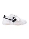 Off-white Slim Out Of Office White Black Womans Sneakers In White