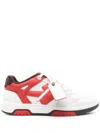 Off-white 'out Of Office' Red Low Sneakers With Arrow Motif And Zip-tie Tag In Weiss