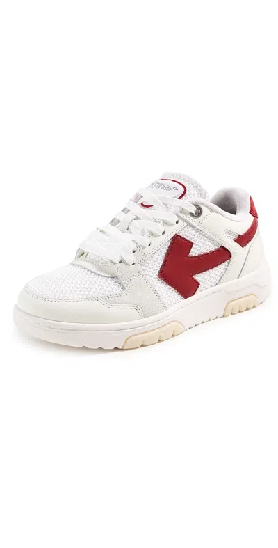 Off-white Slim Out Of Office Sneakers White/strawberry Red