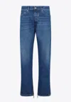 Off-white Indigo Blue Cotton Jeans In Blue