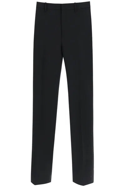 OFF-WHITE SLIM TAILORED PANTS WITH ZIPPERED ANKLE