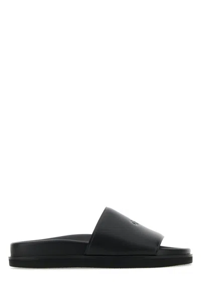 Off-white Slippers In Blackblack